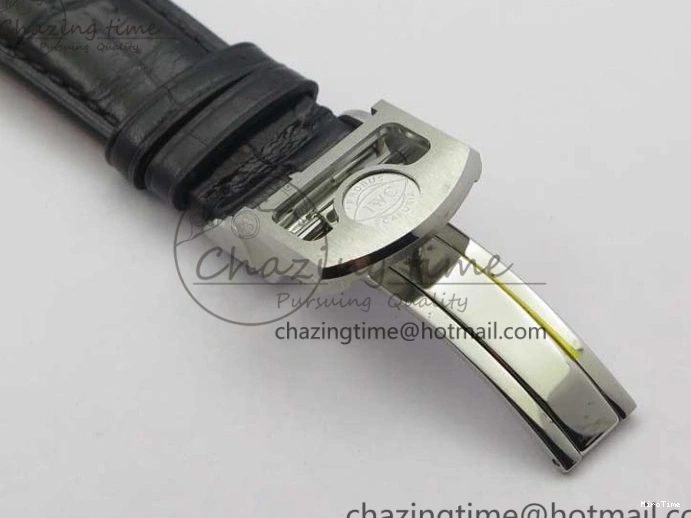 MIROTIME 0128 Portugieser Perpetual Calendar IW503406 V9F 1:1 Best Edition Silver Dial on Black Leather Strap A FastDry 7115